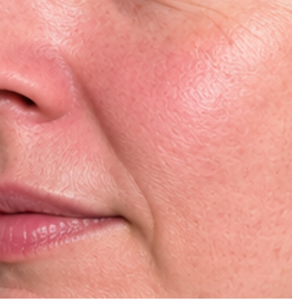 Hautbild nach der AquaFacial Behandlung bei BAlm Aesthetics – vorher